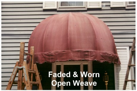Faded Open Weave Awning